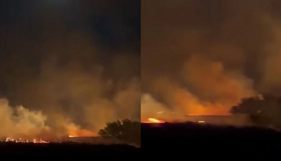 Zjarr në mbetjet e korrjeve në Lipjan, ndërhyjnë zjarrëfikësit