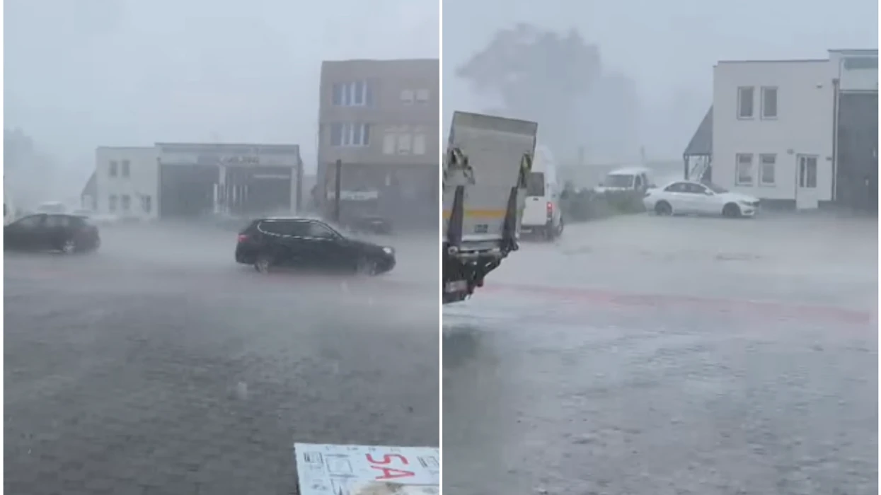 Shi i rrëmbyeshëm në Klinë, rrugët mbulohen nga uji [video]