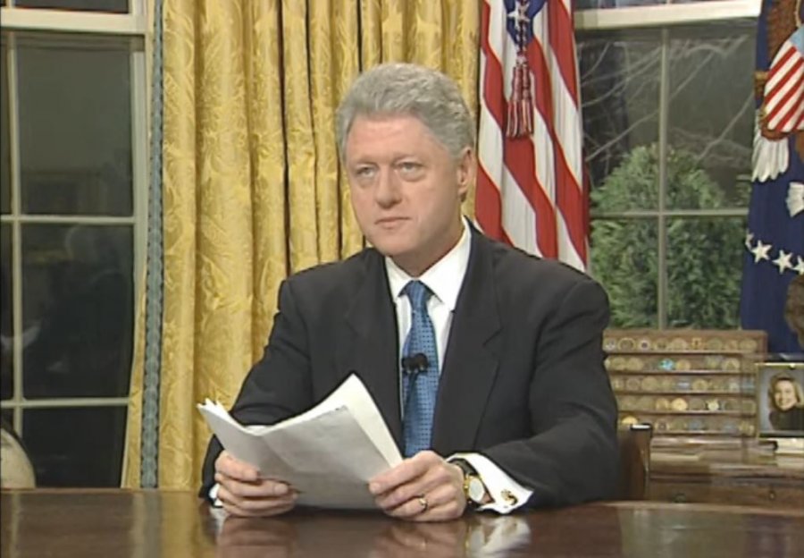 Fjalimi i Clintonit më 24 mars 1999, kur njoftoi botën për ndërhyrjen e NATO-s kundër caqeve ushtarake serbe