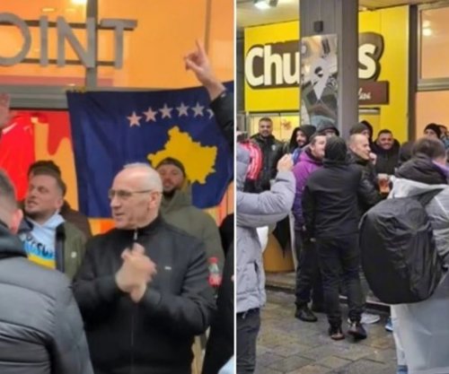 Atmosferë e zjarrtë nga tifozët e Kosovës para ndeshjes, Agim Ademi kërcen me “Dardanët” [video]