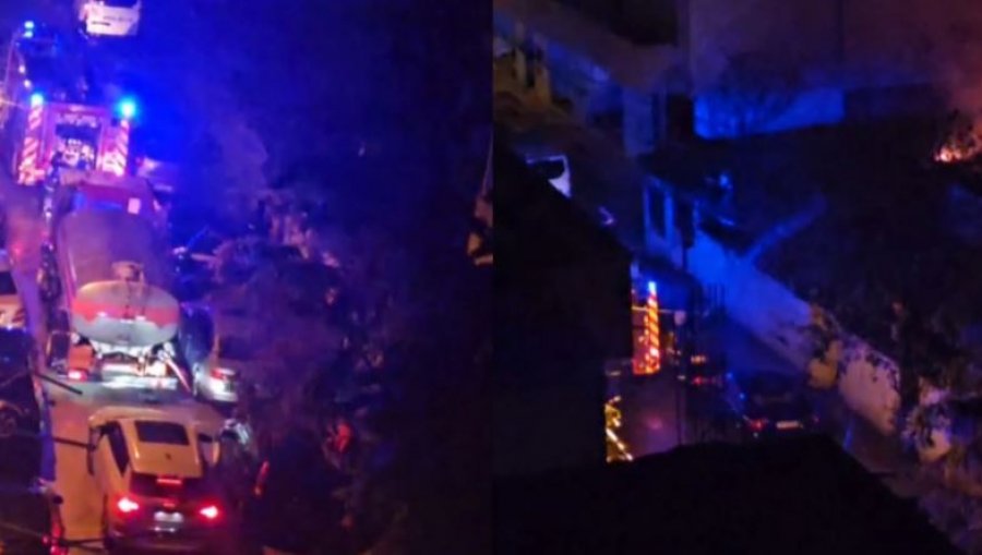 Zjarri përfshin një shtëpi mes pallateve në Durrës, panik në zonë  [video]