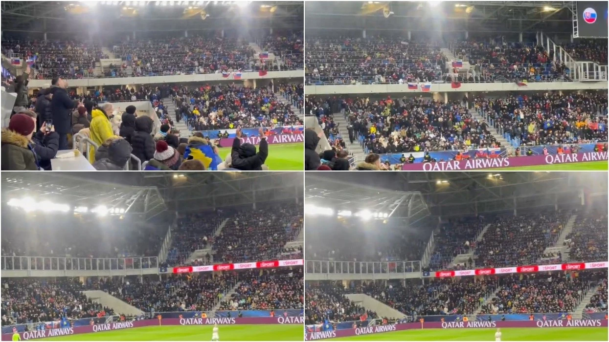 Pamje që tregojnë se gjysma e stadiumit ishte me tifozë të Kosovës