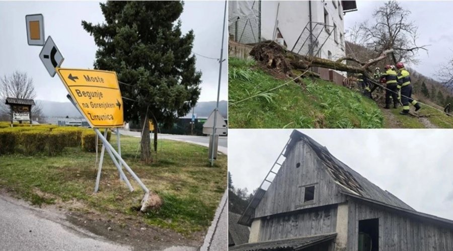 Një stuhi goditi Slloveninë - erëra me shpejtësi mbi 100 km/orë, mijëra njerëz mbetën pa energji elektrike 