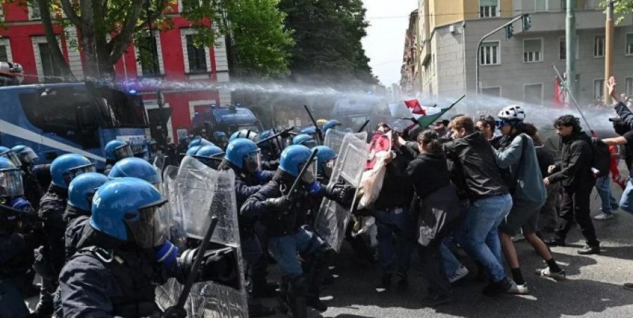 Protesta në të gjithë Italinë për 1 Majin, tensionet përshkallëzohen në Torino- Protestuesit goditën me shkopinj