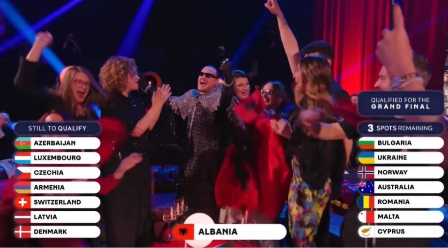 Shqipëria kualifikohet në finalen e madhe të 'Eurovision 2026' në Vjenë
