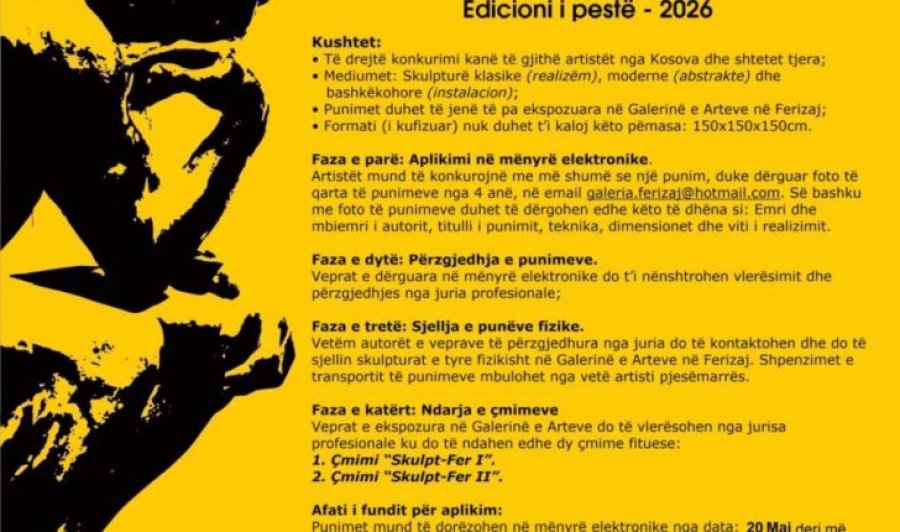 Hapet edicioni i katërt i ekspozitës së skulpturës “SkulptFer 2026” në Ferizaj