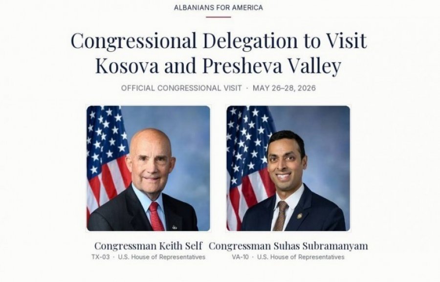 Sot vijnë në Kosovë kongresistët amerikanë, Keith Self dhe Suhas Subramany