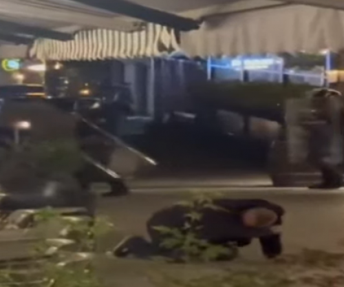 Policia e godet me shufra gome protestuesin e shtrirë për toke në shesh