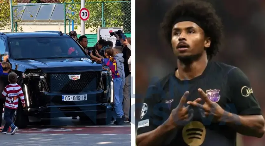 Karim Adeyemi mbërrin në stadiumin “Camp Nou” me tabelat 05 të Ferizajit