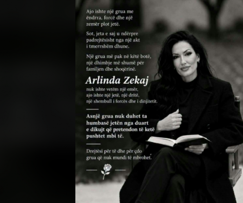 Pas vdekjes së Arlindës, këngëtarja dhe humanistja Antigona Bajrami prek me mesazhin e saj 