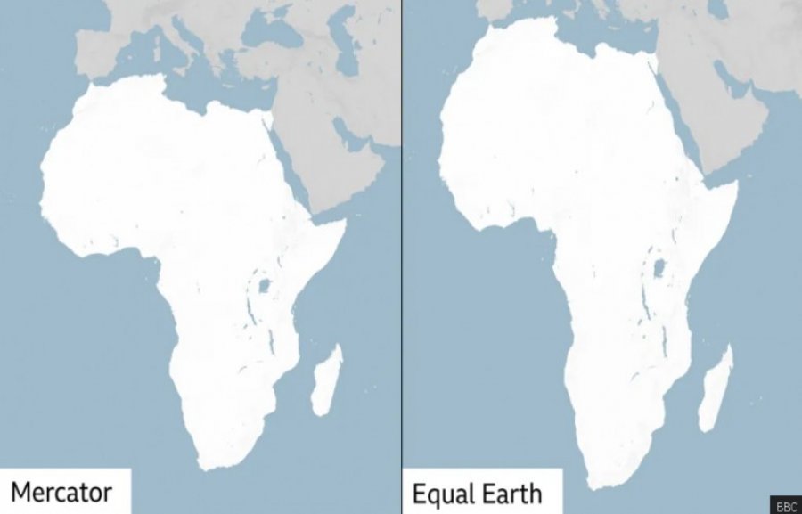 OKB-ja voton për hartë të re botërore që pasqyron madhësinë reale të Afrikës