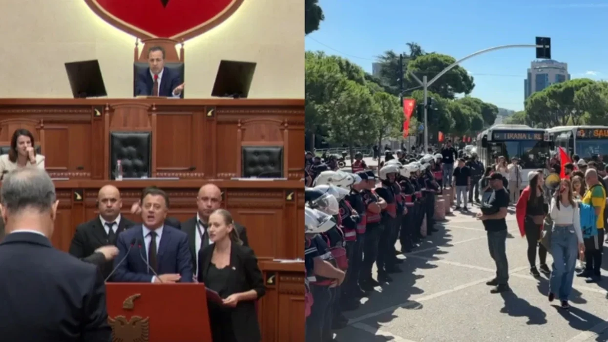 Tensione në Tiranë, protestë dhe përplasje me Policinë jashtë Kuvendit – opozita bllokon foltoren