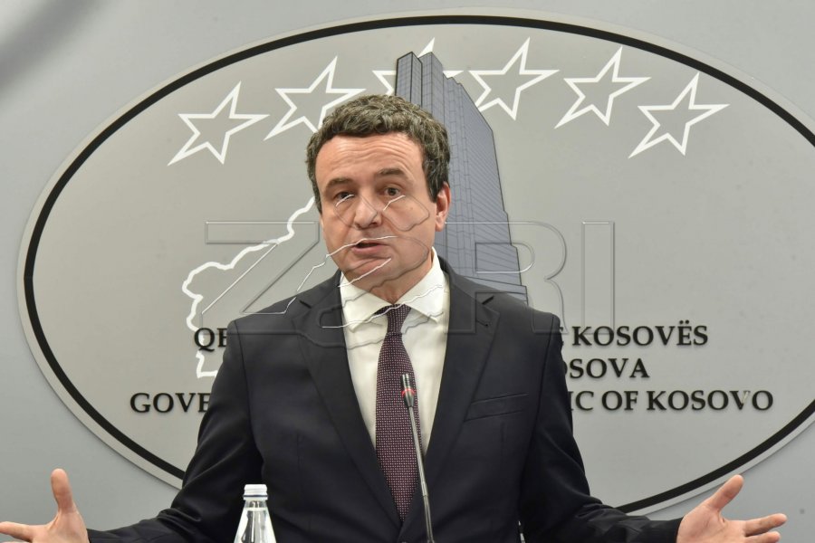 Kurti paralajmëron konferencë për media për në orën 15:00